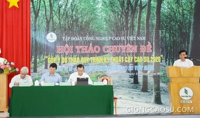 Đại biểu tham dự hội nghị phổ biến Quy trình kỹ thuật cây cao su 2020