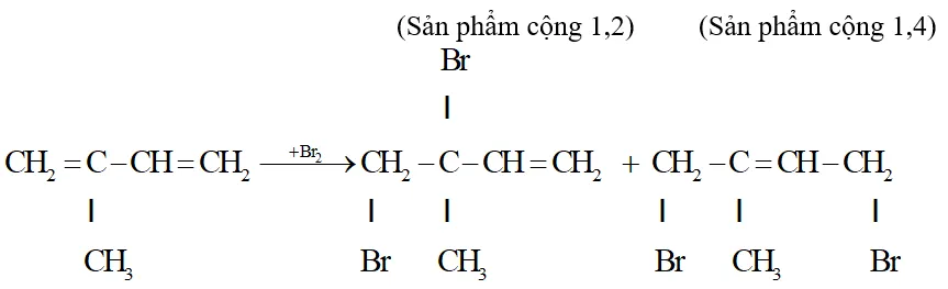 phản ứng Isopren + Br2